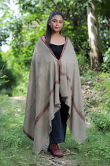 Beige colour shawl - CraftKashmir