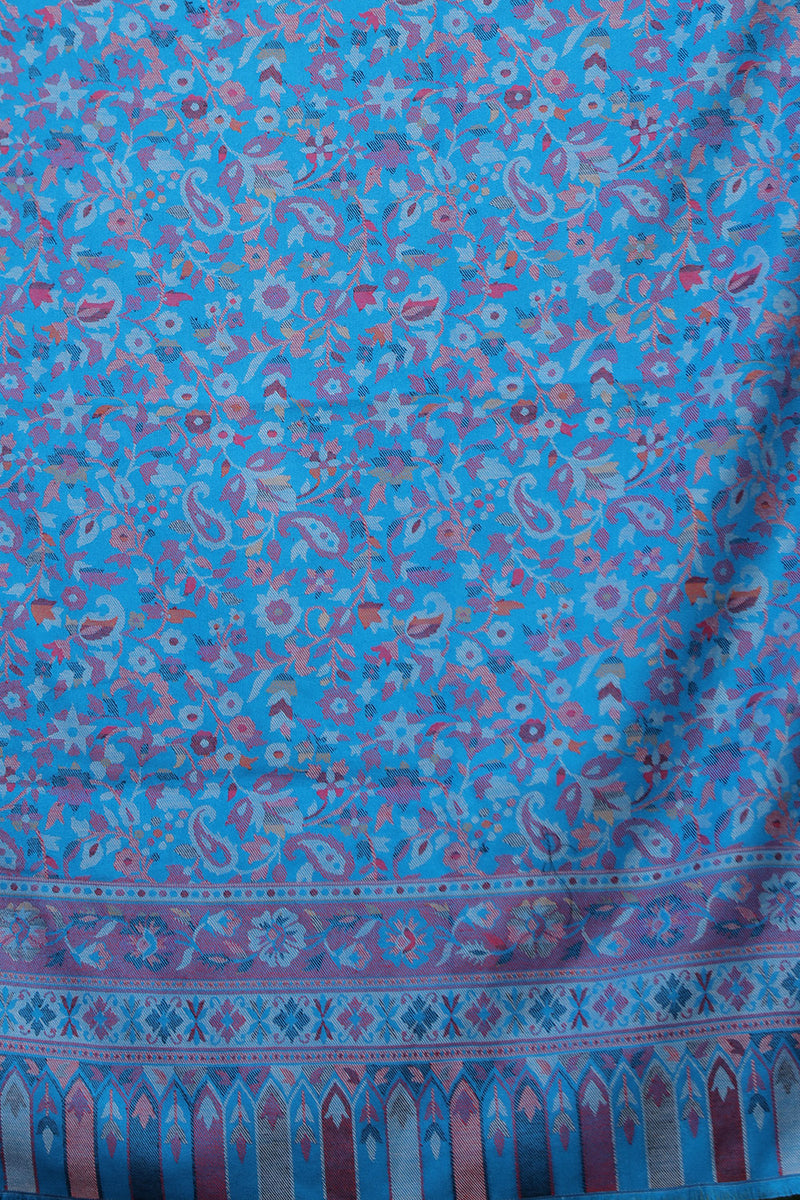 Blue colour shawl - CraftKashmir