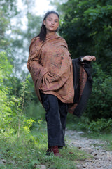 Black colour shawl - CraftKashmir