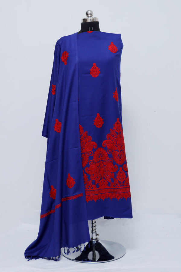 Blue colour salwar kameez - CraftKashmir