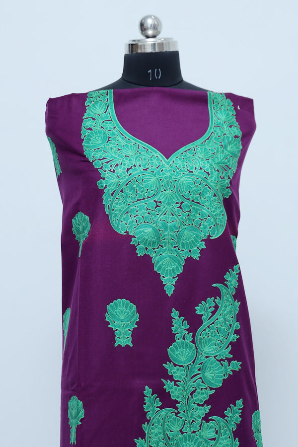 Purple colour salwar kameez - CraftKashmir