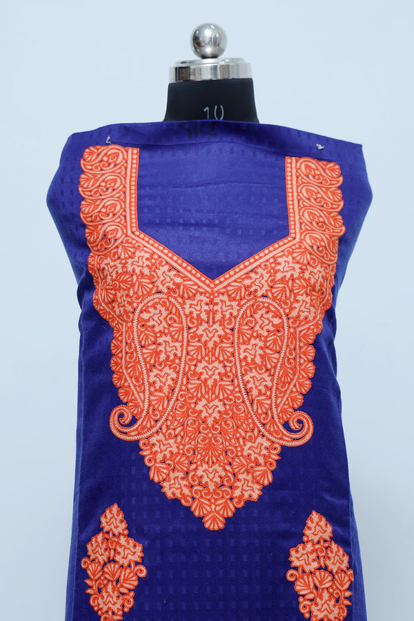 Blue colour salwar kameez - CraftKashmir