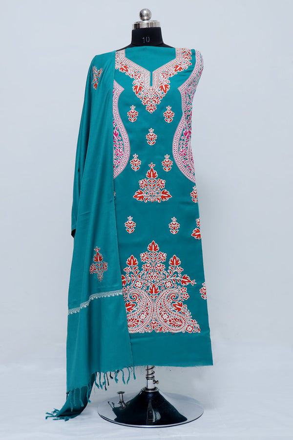 Blue colour salwar kameez - CraftKashmir