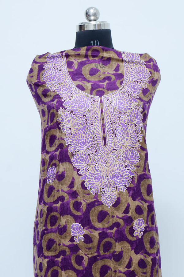 Purple colour salwar kameez - CraftKashmir