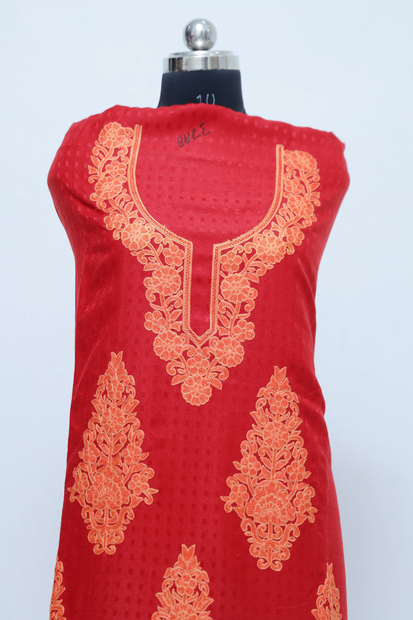 Orange colour salwar kameez - CraftKashmir