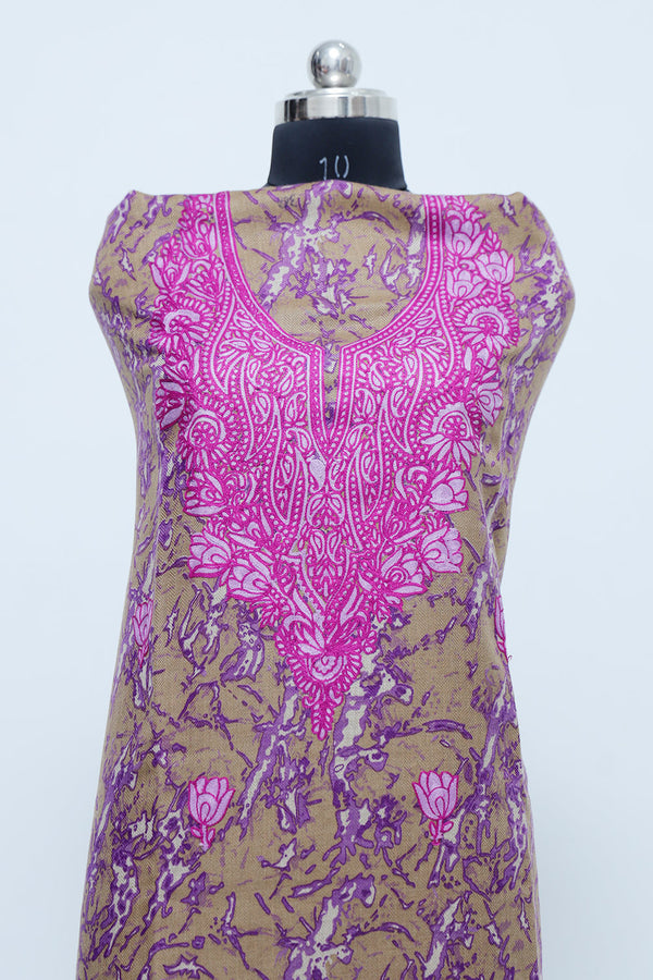 Purple colour salwar kameez - CraftKashmir