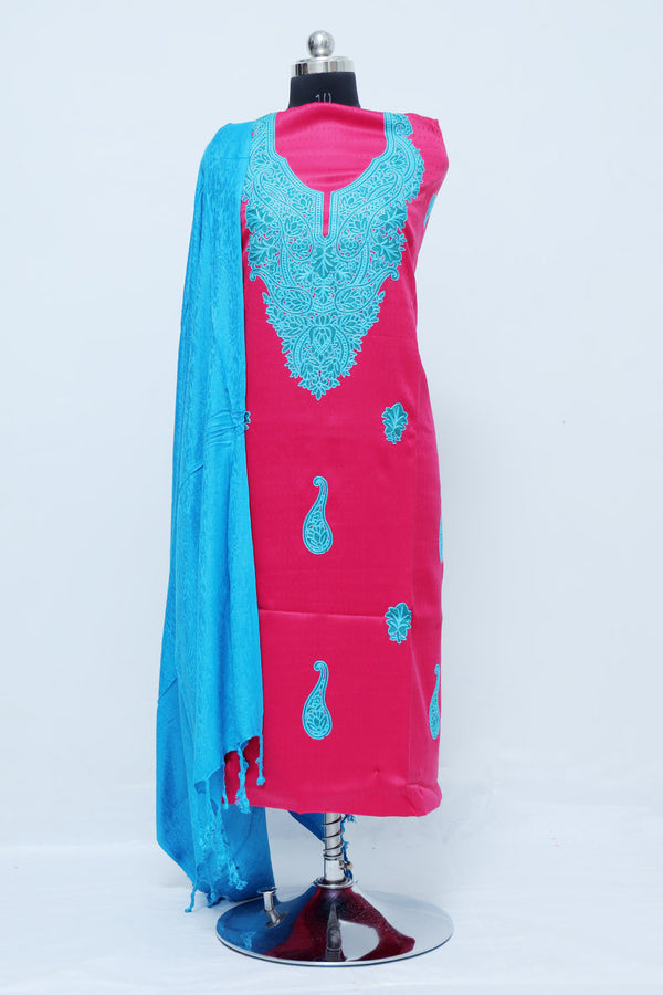 Pink colour salwar kameez - CraftKashmir