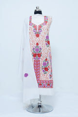 White colour salwar kameez - CraftKashmir