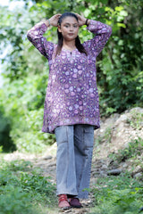 Purple colour kurti - CraftKashmir