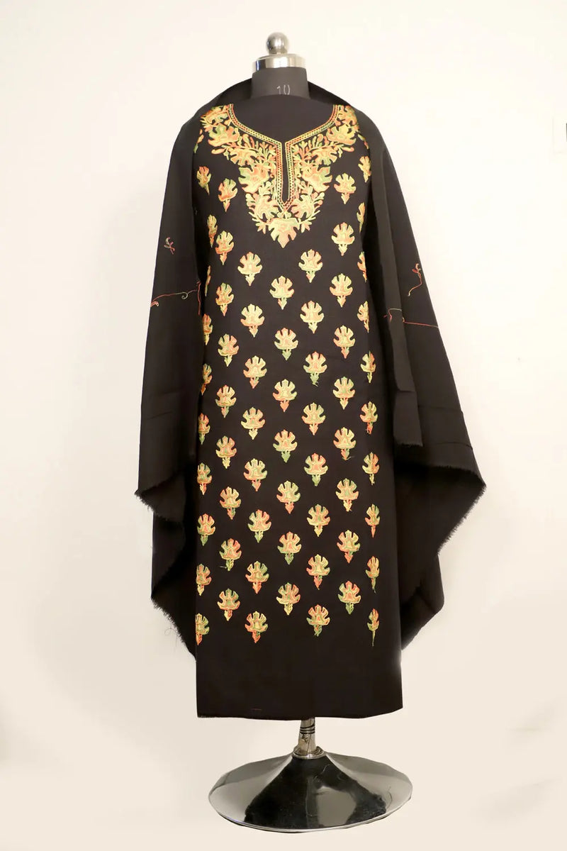 black kashmiri suits - CraftKashmir